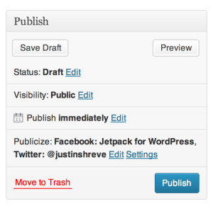 setting jetpack publicizer