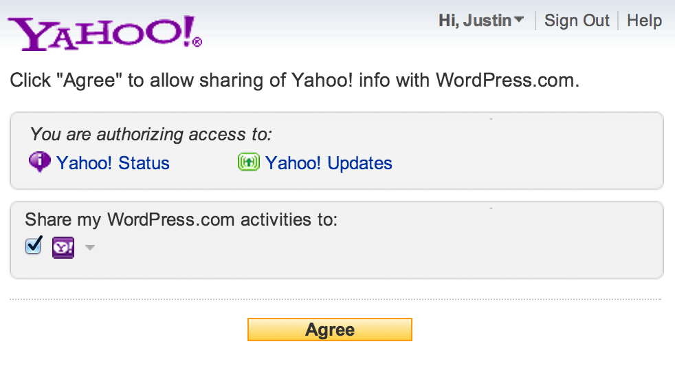 yahoo spp setting for jetpack publicize